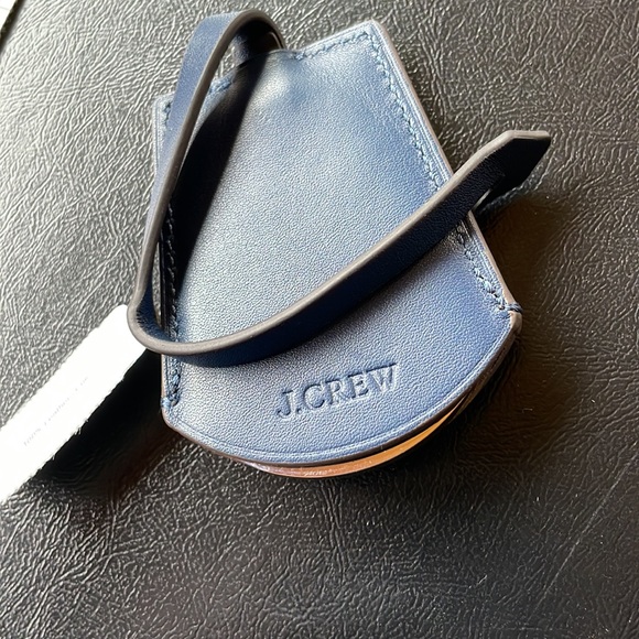 J Crew leather handbag charm accessory mirror NWT - Picture 6 of 6